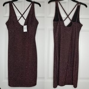 Love J Glittery Black Mini Dress